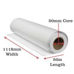 Plotter Paper 80gsm Bond Roll 50mm Core 1118mm x 50m