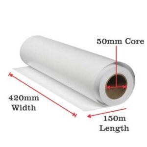 Plotter Paper 80gsm Bond Roll 50mm Core 420mm x 150m