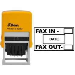 Shiny S826 Dater Stock Stamp 41 x 23mm Fax In Fax Out
