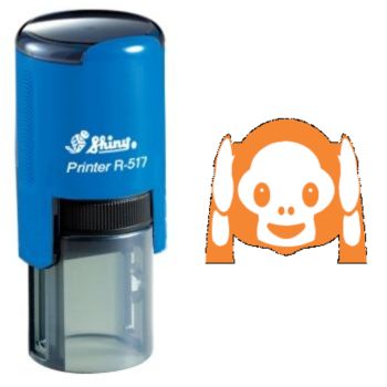 Shiny R-517 Emoji Stock Stamp 15mm EM29