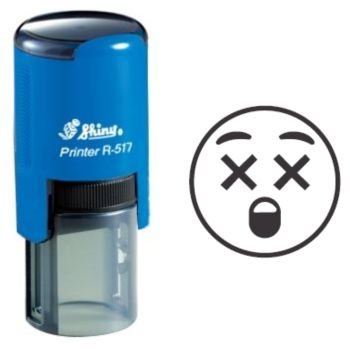 Shiny R-517 Emoji Stock Stamp 15mm EM34