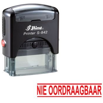 Shiny S842 Stock Stamp 38 x 14mm Nie Oordraagbaar