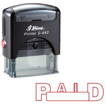 Shiny S842 Stock Stamp 38 x 14mm Paid With Block