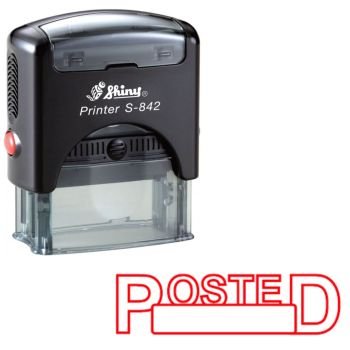 Shiny S842 Stock Stamp 38 x 14mm Posted With Block
