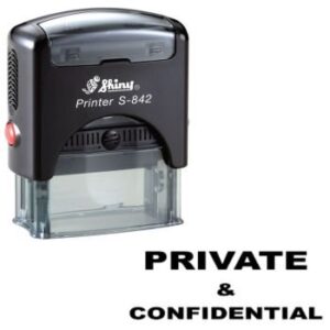 Shiny S842 Stock Stamp 38 x 14mm Private & Confidential