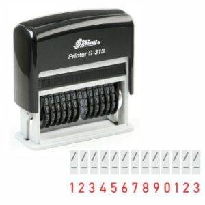 Shiny S313 13 Digit Numbering Stamp 3mm