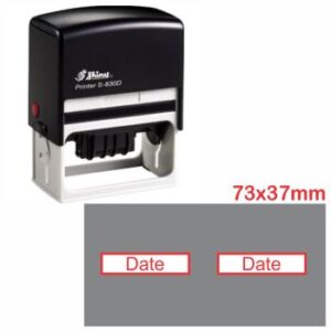 Shiny S830D Custom Double Dater Stamp 73 x 37mm