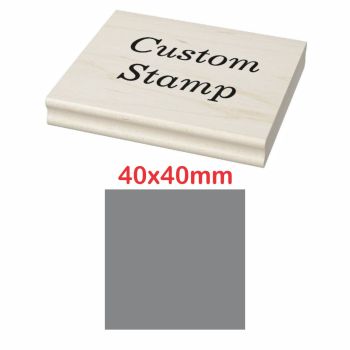 Shiny Wooden Handle Stamp 75 x 40mm