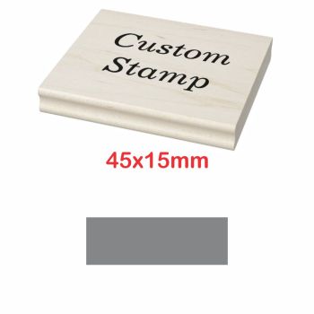 Shiny Wooden Handle Stamp 75 x 40mm