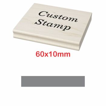 Shiny Wooden Handle Stamp 75 x 40mm