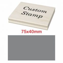 Shiny Wooden Handle Stamp 75 x 40mm