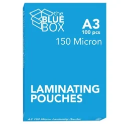 The Blue Box A3 Laminating Pouches 150 Micron 100s.