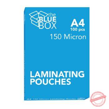 The Blue Box A4 Laminating Pouches 150 Micron 100s - Penfile Office  Supplies - Stationery Supplier