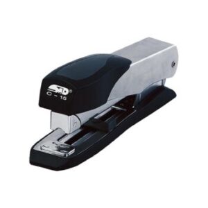 STD C15 Semi Heavy Duty Metal Front Loading Full Strip Stapler 45 Sheet Silver