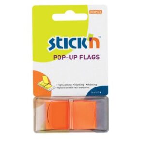 Stick'n Pop-Up Flags 45 x 25mm Neon Orange