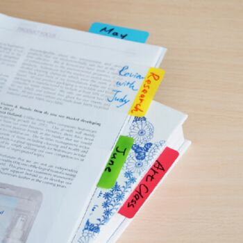 Stick'n Framed Filing Tabs 37 x 50mm Assorted 3 Pads