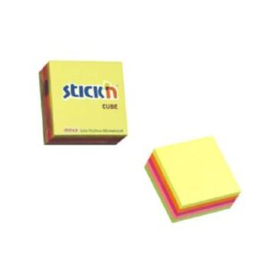 Stick'n Notes 51 x 51mm Neon Mini Cube Assorted