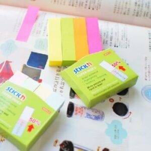 Stick'n Paper Index 50 x 12mm Neon Assorted 4 Pads 2