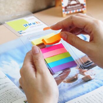 Stick'n Paper Index Tabs 50 x 10mm Neon Assorted 7 Pads