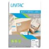 Unitac A4 Laser Labels 38,1 x 21,2mm 65up White 100 Sheets