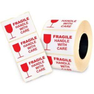 Unitac Fragile Handle With Care Labels 1000s
