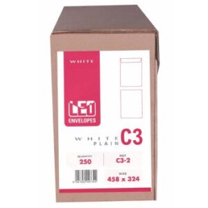Leo Envelopes C3 Gummed White - Box 250