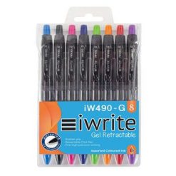 IWrite Gel Retractable Assorted Pens Wallet 8 (2)