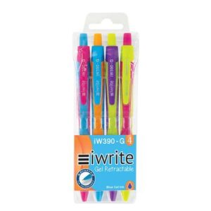 IWrite Gel Retractable Colourful Blue Pens Wallet 4 (2)