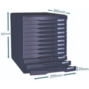 SDS 12 Desk Drawer Filing System Charcoal