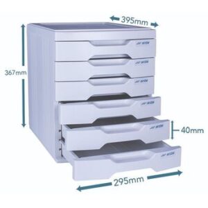 SDS 6 Desk Drawer Filing System Egg Shell