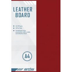 SDS A4 Leather Grain Board 270gsm Red 50s.jpg