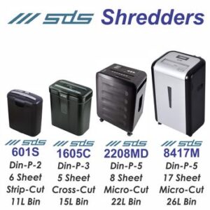 SDS Office Paper Shredder Options from Penfile Office Supplies
