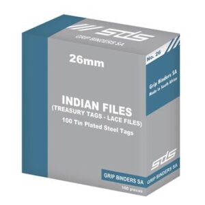 SDS Treasury Tags Indian Filing Laces 26mm 100s