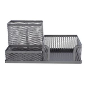 SDS Wire Mesh Cube Clip And Pen Holder Silver (2).jpg