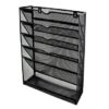SDS Wire Mesh Wall File Organizer 6 Compartments Silver