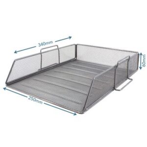 SDS Wire Mesh Single Letter Tray Silver