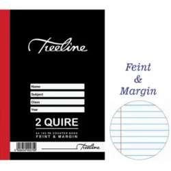 BS142_ Treeline A4 Counter Book 2 Quire Feint & Margin 192 Page