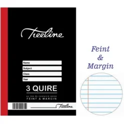 BS1433_ Treeline A4 Counter Book 3 Quire Feint & Margin 288 Page