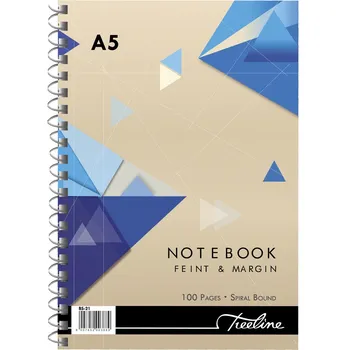 Treeline A5 Spiral Side Bound Notebook 100 Page