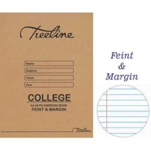 BS48F Treeline A4 College Exercise Book Feint & Margin 48 Page