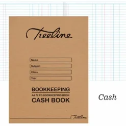 BS602 Treeline A4 Bookkeeping Cash Book 72 Page