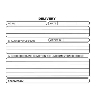 Treeline A6 Duplicate Carbon Book Delivery 100 Page