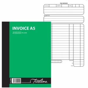Treeline A5 Duplicate Carbon Book Invoice 100 Page