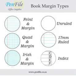Penfile - Stationery Supplier - Book Margin Types