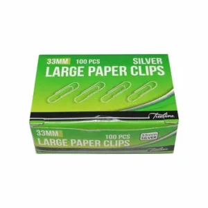 TR0093-00 - Treeline Paper Clips 33mm Silver 100s - 3