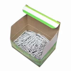 TR0098-05 - Treeline Paper Clips 50mm PVC White 100s -2