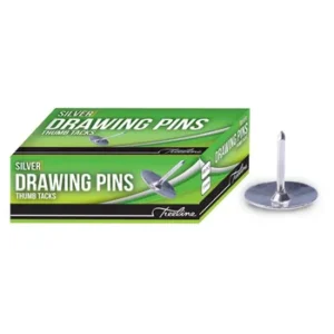 TR0346-00 - Treeline Drawing Pins 11mm Silver 100s (1)