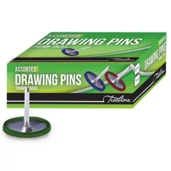 TR0346-30 - Treeline Drawing Pins 11mm Colour 50s (2)