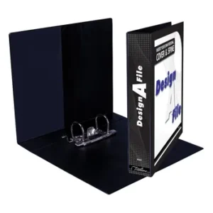 Treeline A4 Design-A-File PVC Mini Lever Arch File 40mm Black (3)