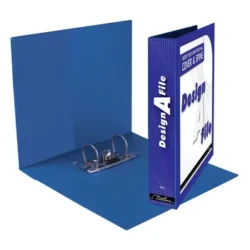 Treeline A4 Design-A-File PVC Mini Lever Arch File 40mm Blue (3)